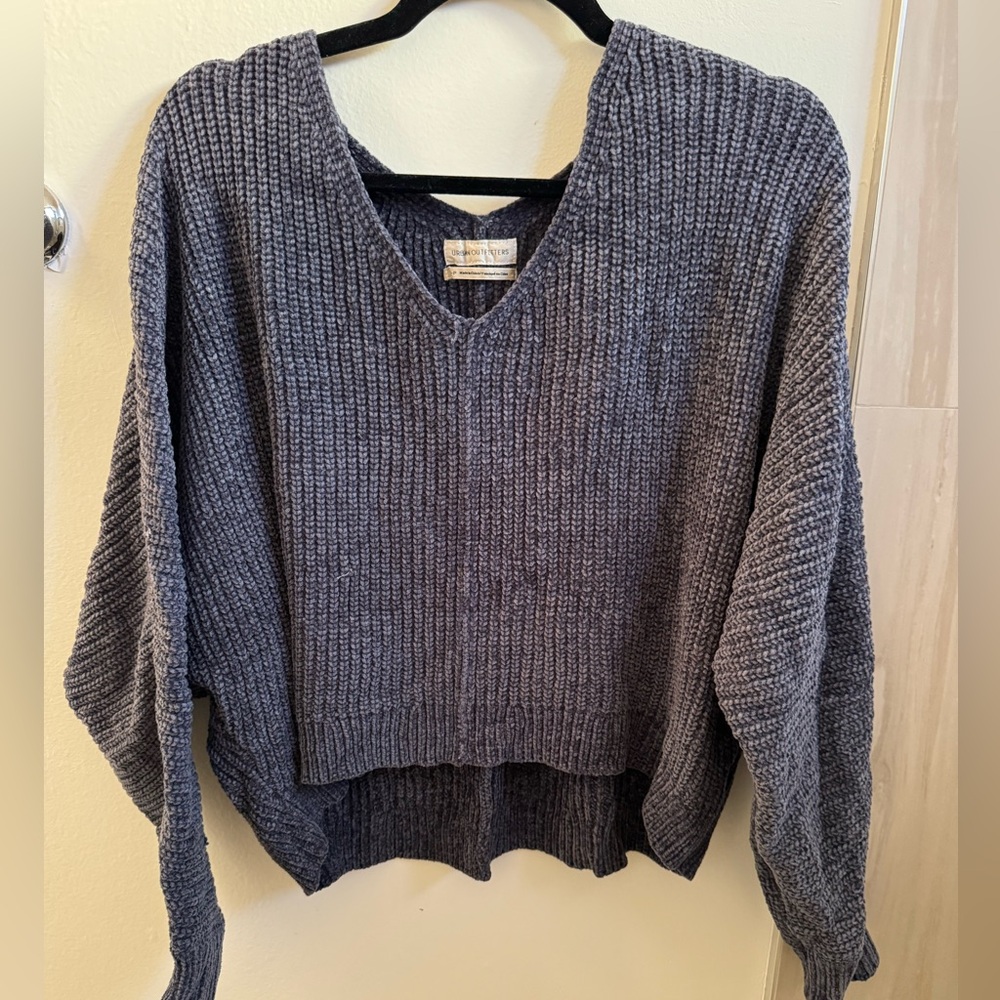 Urban Outfitters V Neck Slouchy Blue Sweater